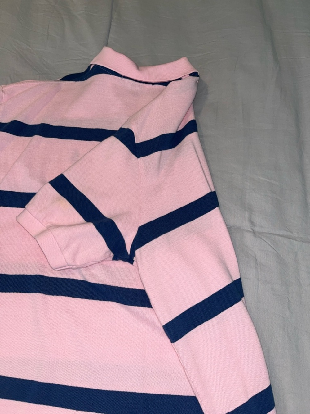 Polo by Ralph Lauren Pink with Navy Wide-Stripe Polo - Picture 4 of 8